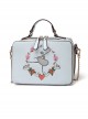 Ballet Girl Embroidery Sky Blue Classic Lolita Shoulder Bag