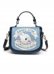 Cute Embroidery Rabbit Blue Sweet Lolita Shoulder Bag