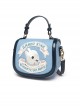 Cute Embroidery Rabbit Blue Sweet Lolita Shoulder Bag