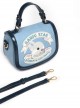 Cute Embroidery Rabbit Blue Sweet Lolita Shoulder Bag