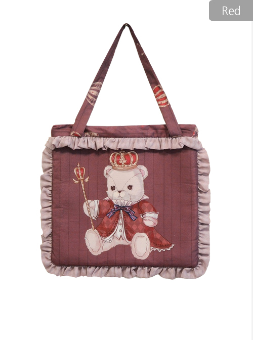 Coronation Bear Series Printing Classic Lolita Shoulder Bag