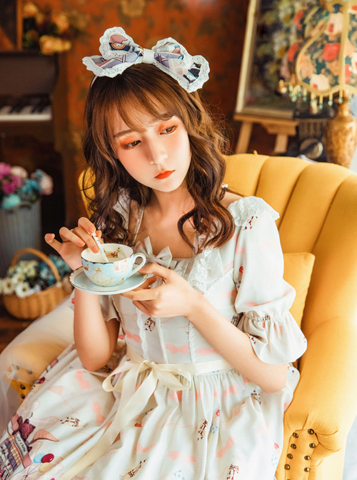 Magic Tea Party Ice Cream Party Series KC Chiffon Classic Lolita Head Hoop