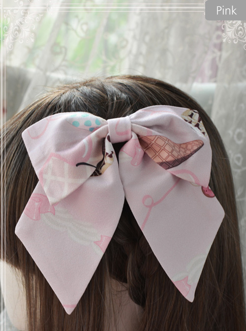 Magic Tea Party Ice Cream Party Series Printing Sweet Lolita Hair Clip