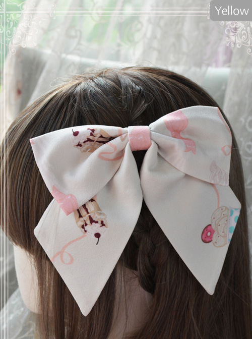 Magic Tea Party Ice Cream Party Series Printing Sweet Lolita Hair Clip