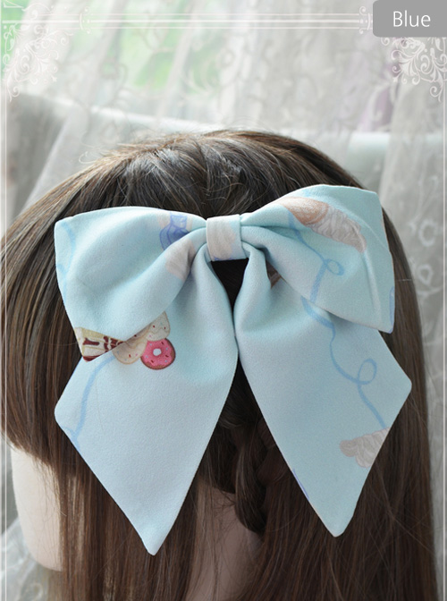 Magic Tea Party Ice Cream Party Series Printing Sweet Lolita Hair Clip