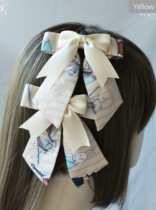 Magic Tea Party Wonderland Quartet Series Printing Sweet Lolita Hair Clips