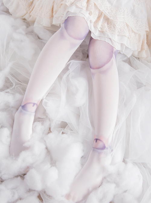 White SD Doll Spherical Joint Printing Lolita Pantyhose
