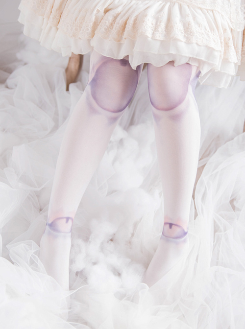 White SD Doll Spherical Joint Printing Lolita Pantyhose