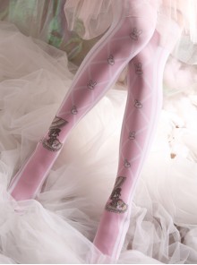 Cute Rabbit Pink Sweet Lolita Thigh Socks