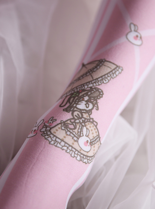 Cute Rabbit Pink Sweet Lolita Thigh Socks