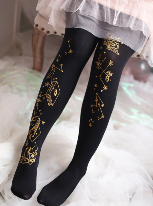 Bronzing Magic Book Lolita Black Or White Pantyhose