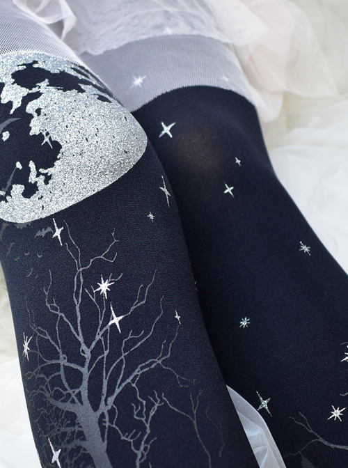 Chapter VII Of The Night Series Printed Gothic Lolita Pantyhose