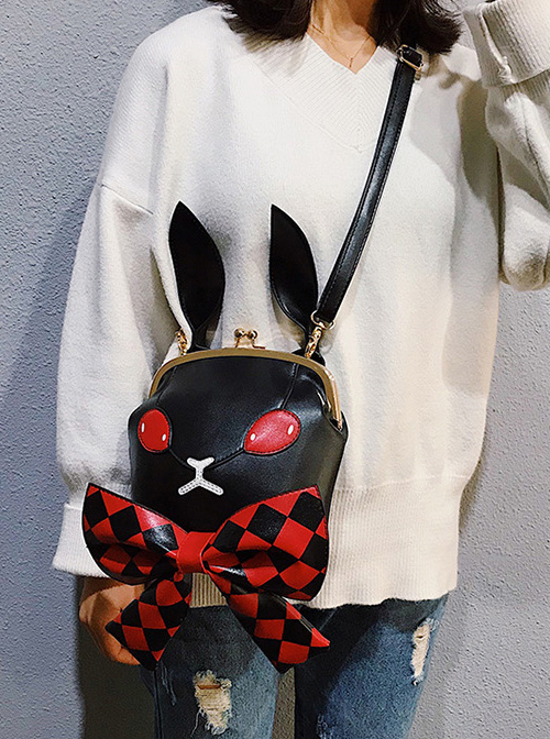 Dark Style Gothic Poker Bunny Bowknot Lolita Shoulder Bag