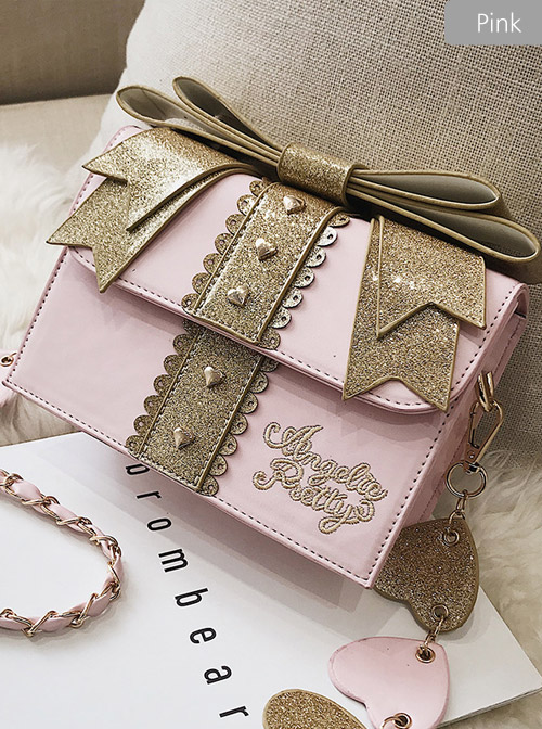 Sequin Bowknot Exquisite Gift Box Sweet Lolita Shoulder Bag