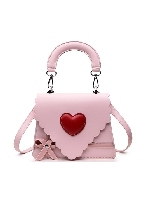 Gift Box Bowknot Love Heart Wavy Lace Sweet Lolita Shoulder Bag