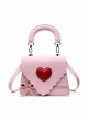 Gift Box Bowknot Love Heart Wavy Lace Sweet Lolita Shoulder Bag