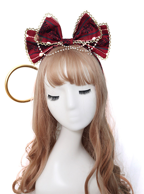 Alice's Christmas Series KC Printing Classic Lolita Bowknot Head Hoop