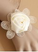 Retro White Rose Lace Bracelet