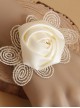 Retro White Rose Lace Bracelet