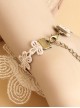 Retro White Rose Lace Bracelet