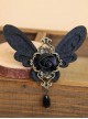 Black Retro Rose Butterfly Gothic Lolita Brooch