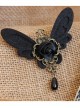 Black Retro Rose Butterfly Gothic Lolita Brooch