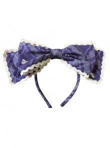 Aristocratic Cat Printing KC Bowknot Classic Lolita Head Hoop