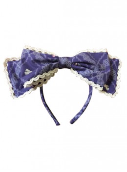 Aristocratic Cat Printing KC Bowknot Classic Lolita Head Hoop