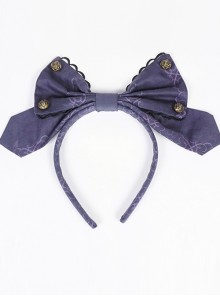 Beauty The Rose Series KC Gothic Lolita Gray And Purple Head Hoop