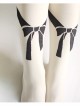 Intersect Bowknot Printing Gothic Lolita Pantyhose