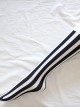 Black And White Vertical-stripes Lolita Mid stockings