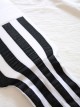 Black And White Vertical-stripes Lolita Mid stockings
