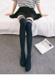 Two Stripes Style Multicolor School Lolita Long Stockings