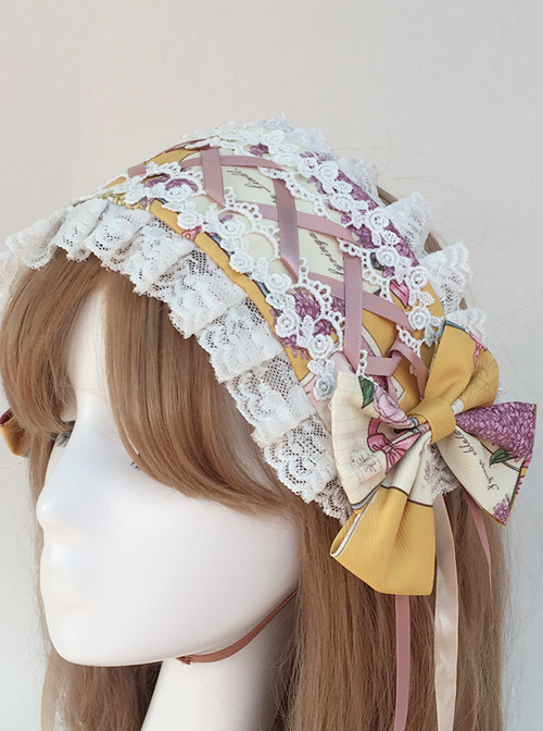 Springtime Hand Stick Series Printing Classic Lolita Hairband