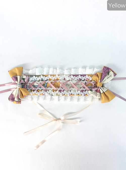 Springtime Hand Stick Series Printing Classic Lolita Hairband