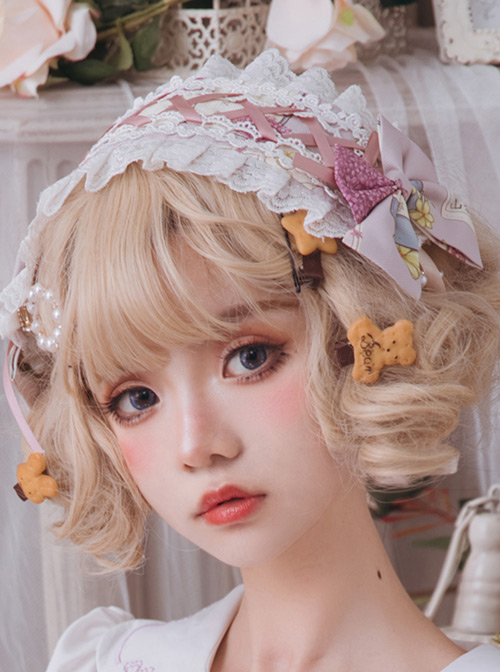 Springtime Hand Stick Series Printing Classic Lolita Hairband