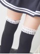 Cute Black And White Classic Lolita Stockings