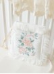 Chinese Style Retro Flowers Embroidery Qi Lolita White Lace Pillow Bag