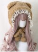 Cute Bear Ears Sweet Lolita Daily Ears Protection Short Plush Hat
