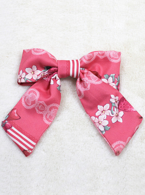 Strawberry Rabbit Series Red Printing Sweet Lolita Hair Clip