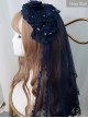 *The Night Of Stars And Moon* Bronzing Printing Classic Lolita Hairband Veil