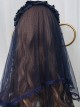 *The Night Of Stars And Moon* Bronzing Printing Classic Lolita Hairband Veil