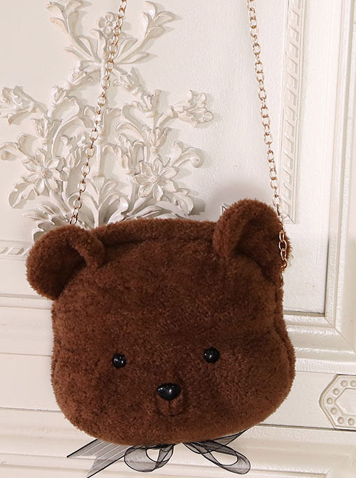 Fairy Tale Dessert Chefs Series Cute Bears Short Plush Sweet Lolita Chain Bag