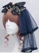 Bronzing Constellation Chiffon Bowknot  KC Classic Lolita Head Hoop