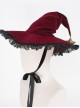 Velveteen Stars Lace Halloween Gothic Lolita Witch Hat