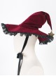 Velveteen Stars Lace Halloween Gothic Lolita Witch Hat
