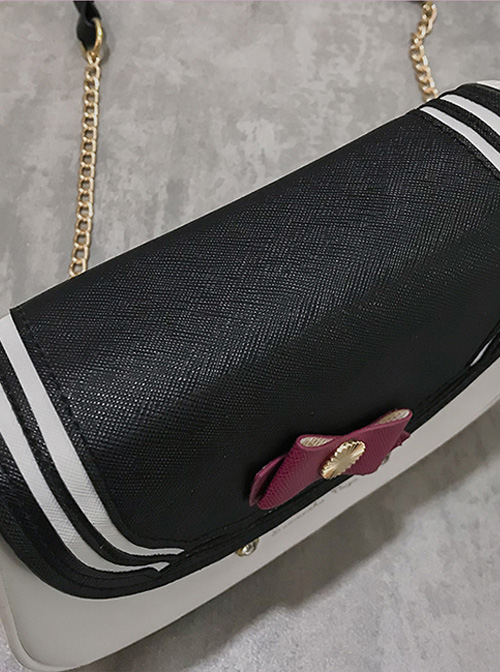 Multiple Colors Cute Bowknot Saddle Bag School Lolita Shoulder Bag