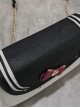 Multiple Colors Cute Bowknot Saddle Bag School Lolita Shoulder Bag