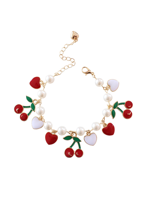 Cute Cherry Pendant Pearl Sweet Lolita Bracelet