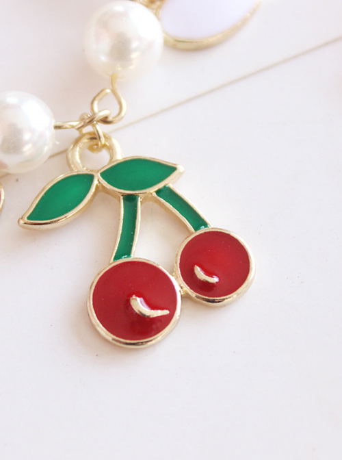 Cute Cherry Pendant Pearl Sweet Lolita Bracelet